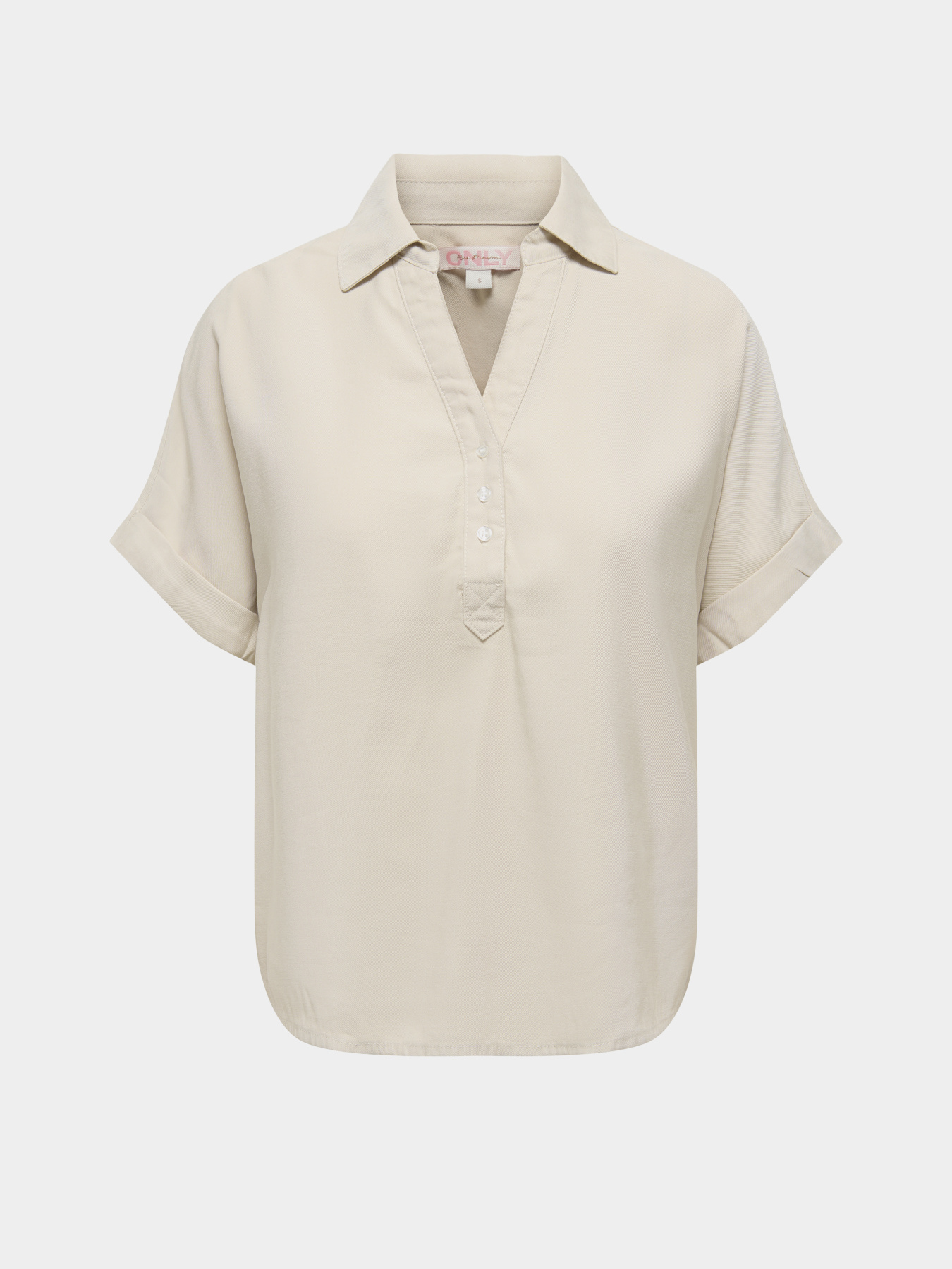 Рубашки Only ARIS LIFE CAP SLEEVE SHIRT модель 15364279_Pumice Stone Фото