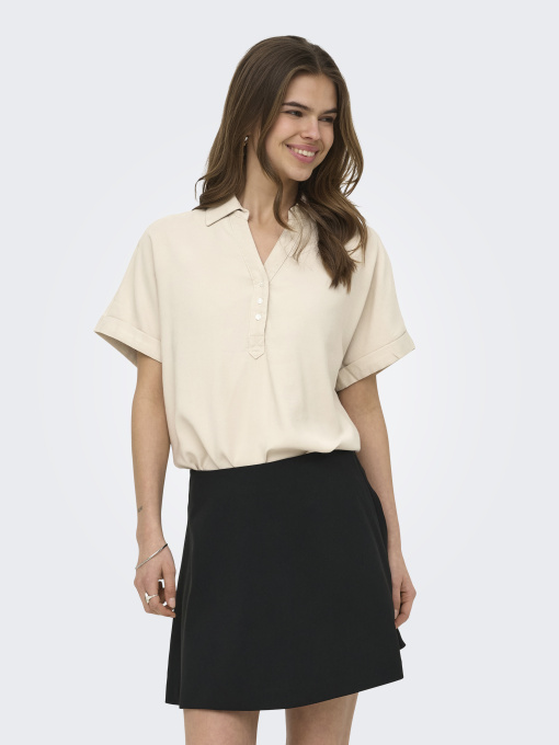 Рубашки Only ARIS LIFE CAP SLEEVE SHIRT модель 15364279_Pumice Stone Фото