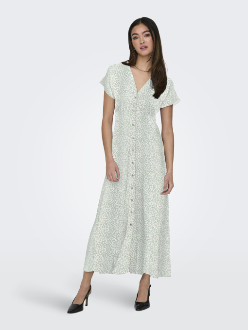 Платья Only NOVA LIFE VIS MOLLIE LONG DRES модель 15317842_Jadeite 724 Coffee leaf Фото