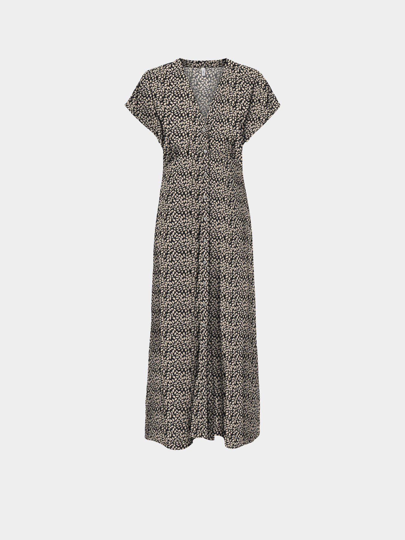 Платья Only NOVA LIFE VIS MOLLIE LONG DRES модель 15317842_Black 724 Coffee leaf Фото