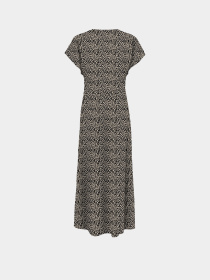 Платья Only NOVA LIFE VIS MOLLIE LONG DRES модель 15317842_Black 724 Coffee leaf Фото