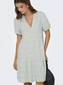 Платья Only NOVA LIFE VIS S/S THEA DRESS модель 15222215_Jadeite 724 Coffee leaf Фото