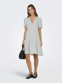 Платья Only NOVA LIFE VIS S/S THEA DRESS модель 15222215_Jadeite 724 Coffee leaf Фото