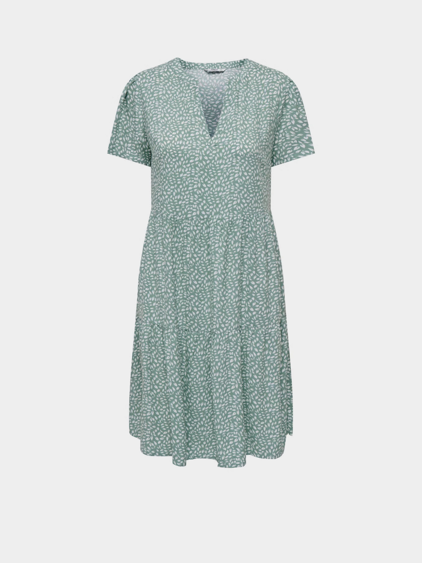 Платья Only ZALLY LIFE S/S THEA DRESS модель 15262674_Chinois Green White leafs Фото