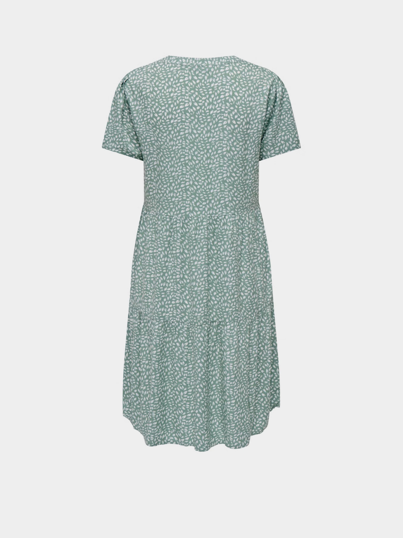 Платья Only ZALLY LIFE S/S THEA DRESS модель 15262674_Chinois Green White leafs Фото