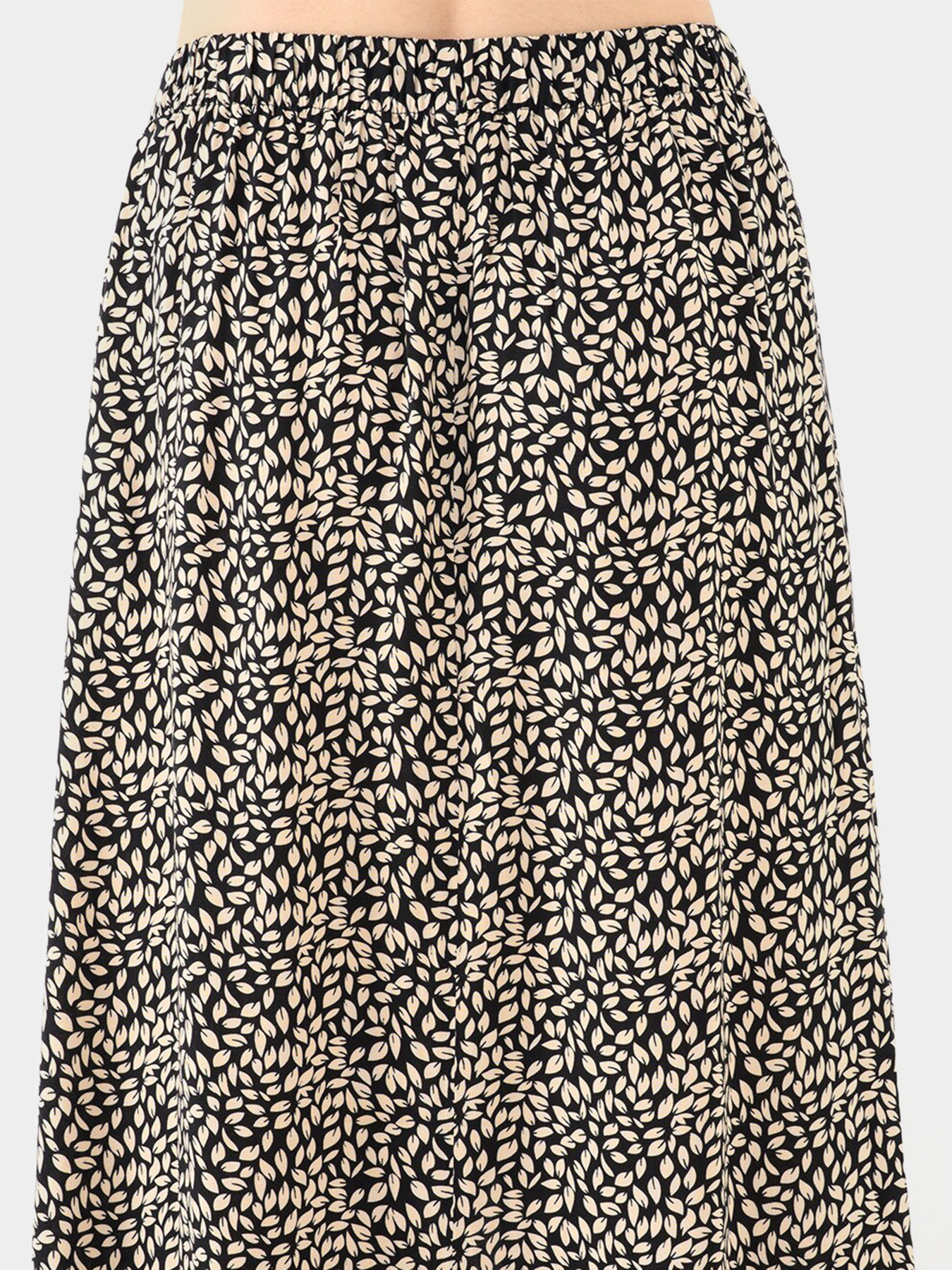 Юбки Only NOVA LIFE VIS BUTTON SKIRT модель 15222223_Black 724 Coffee leaf Фото