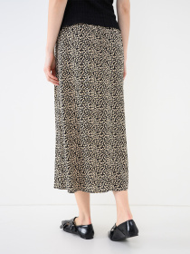 Юбки Only NOVA LIFE VIS BUTTON SKIRT модель 15222223_Black 724 Coffee leaf Фото