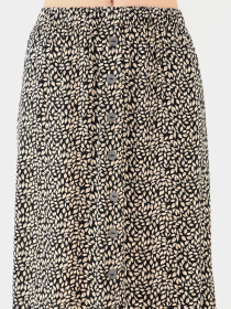 Юбки Only NOVA LIFE VIS BUTTON SKIRT модель 15222223_Black 724 Coffee leaf Фото