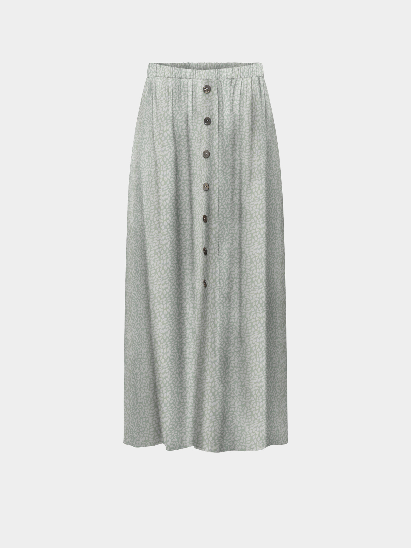 Юбки Only NOVA LIFE VIS BUTTON SKIRT модель 15222223_Jadeite 724 Coffee leaf Фото