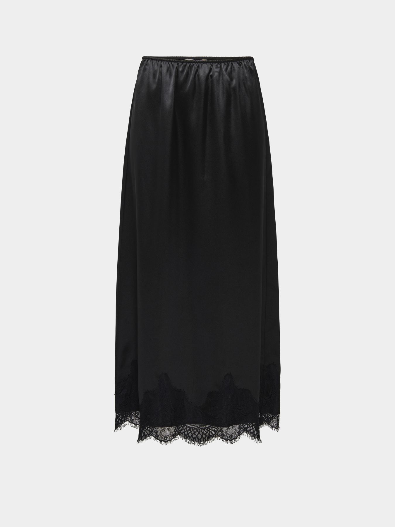 Юбки Only BELLA SATIN LACE SKIRT модель 15380523_Black Фото