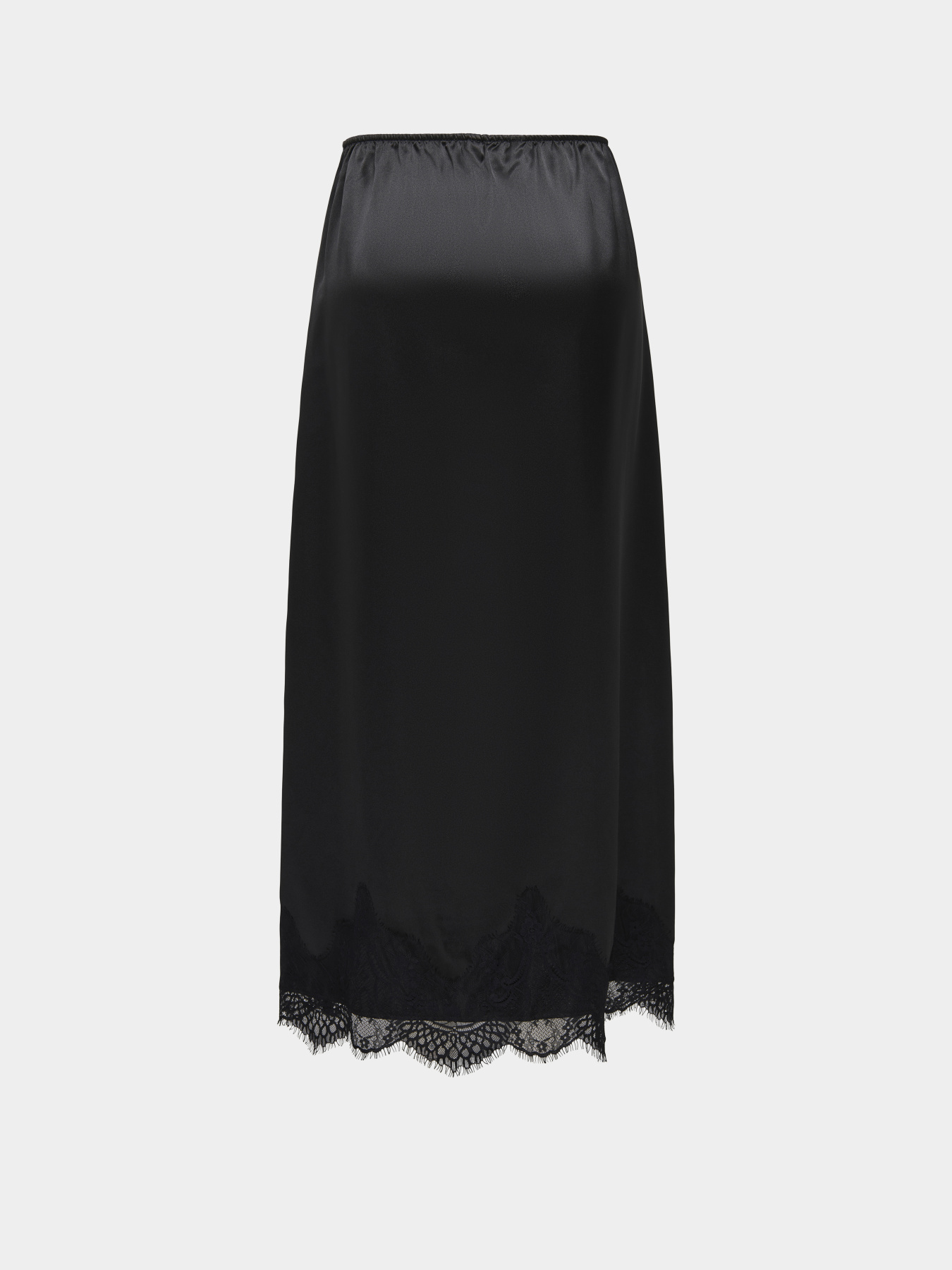 Юбки Only BELLA SATIN LACE SKIRT модель 15380523_Black Фото