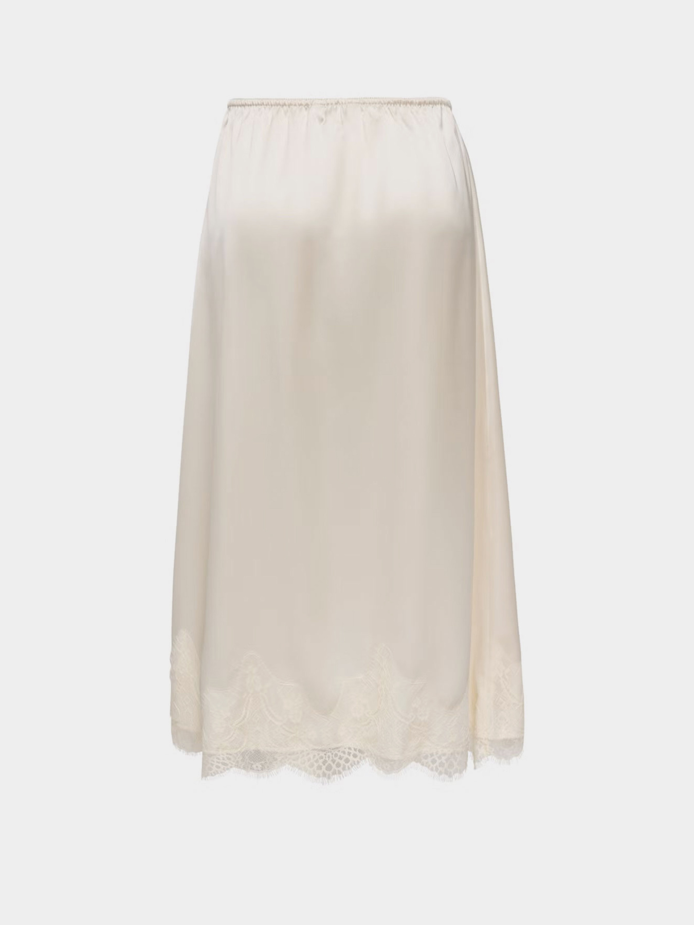 Юбки Only BELLA SATIN LACE SKIRT модель 15380523_Cloud Dancer Фото