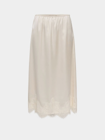 Юбки Only BELLA SATIN LACE SKIRT модель 15380523_Cloud Dancer Фото