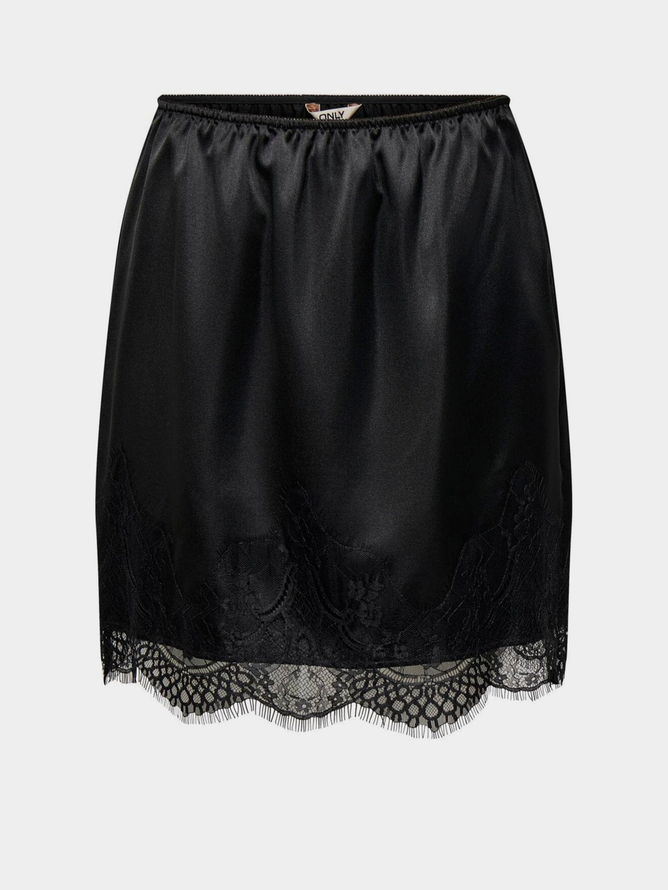 Юбки Only BELLA SHORT SATIN LACE SKIRT модель 15383475_Black DTM LACE Фото