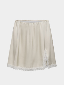 Юбки Only MENUS LACE SATIN SHORT SKIRT модель 15385148_Birch WHITE LACE Фото