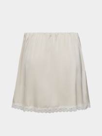 Юбки Only MENUS LACE SATIN SHORT SKIRT модель 15385148_Birch WHITE LACE Фото