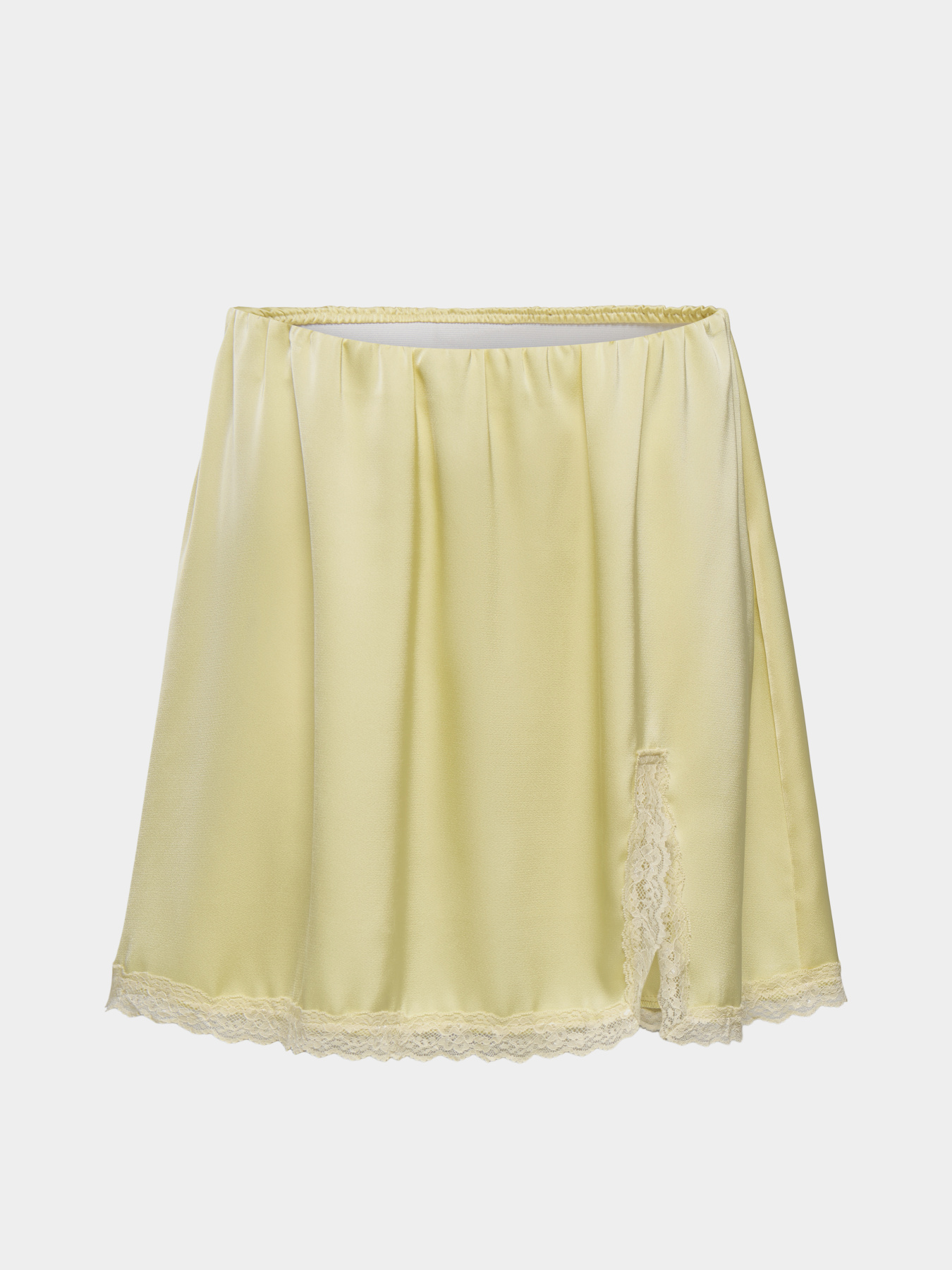 Юбки Only MENUS LACE SATIN SHORT SKIRT модель 15385148_Double Cream CREAM LACE Фото
