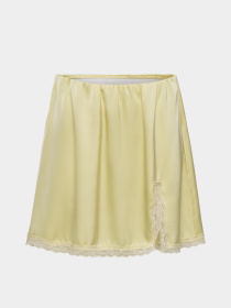 Юбки Only MENUS LACE SATIN SHORT SKIRT модель 15385148_Double Cream CREAM LACE Фото