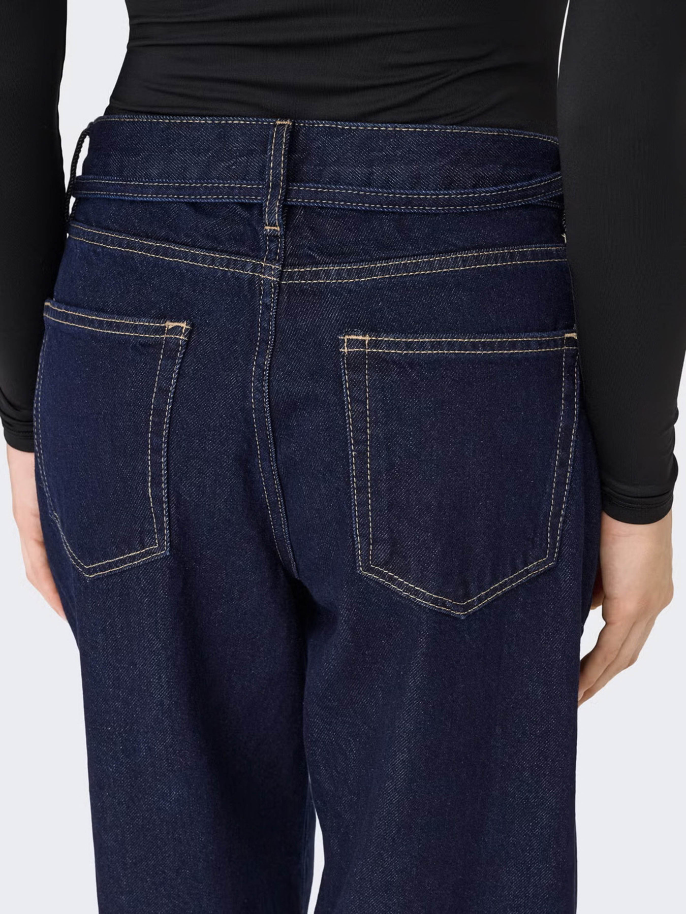 Джинсы Only GIANNA MW STRAIGHT DNM модель 15361587_Dark Blue Denim RINSE Фото