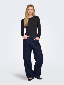 Джинсы Only GIANNA MW STRAIGHT DNM модель 15361587_Dark Blue Denim RINSE Фото