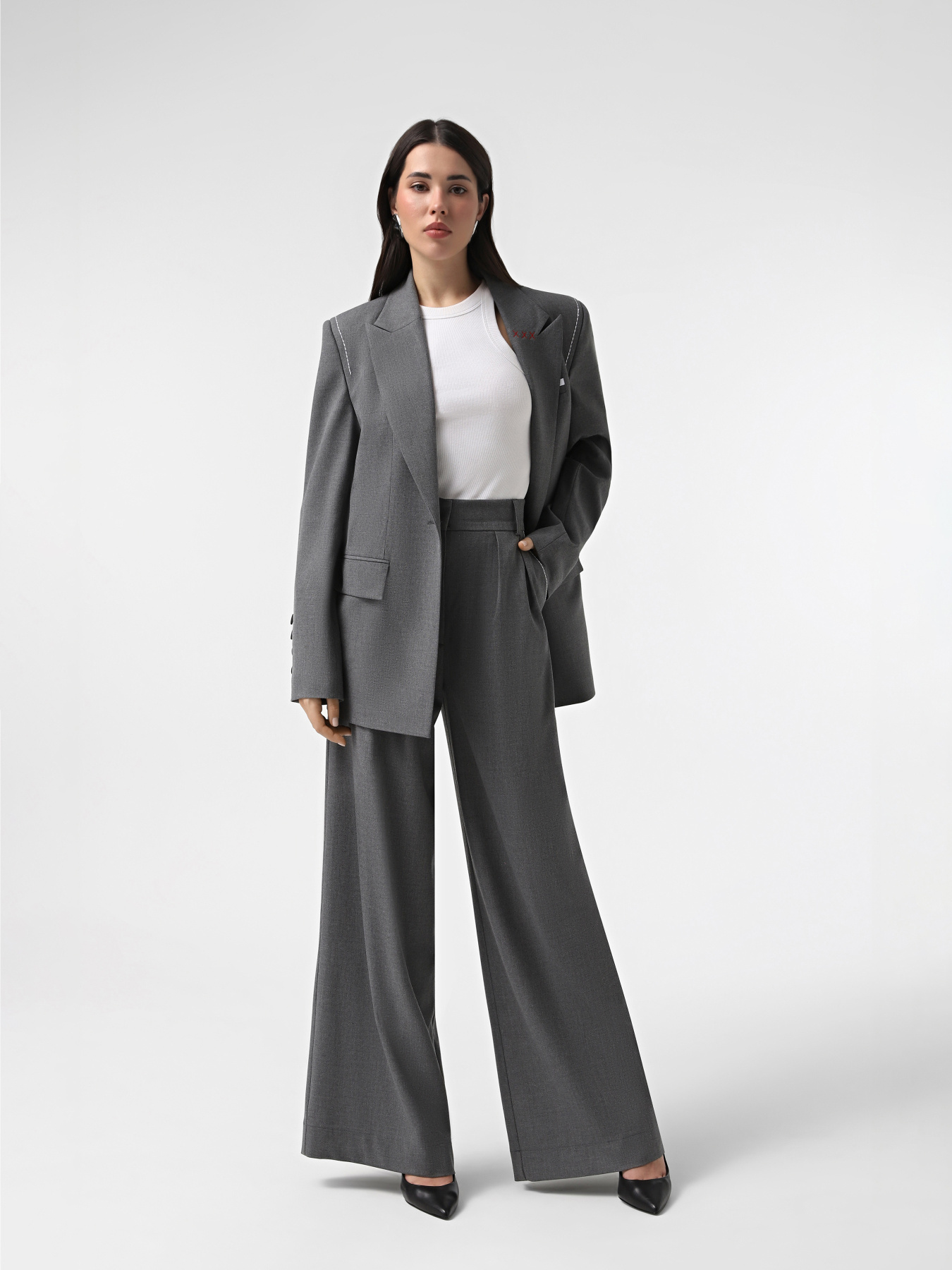 Палаццо ONE BY ONE x INTERTOP модель 00000029653 Палаццо ONE BY ONE x INTERTOP модель 00000029653 Фото