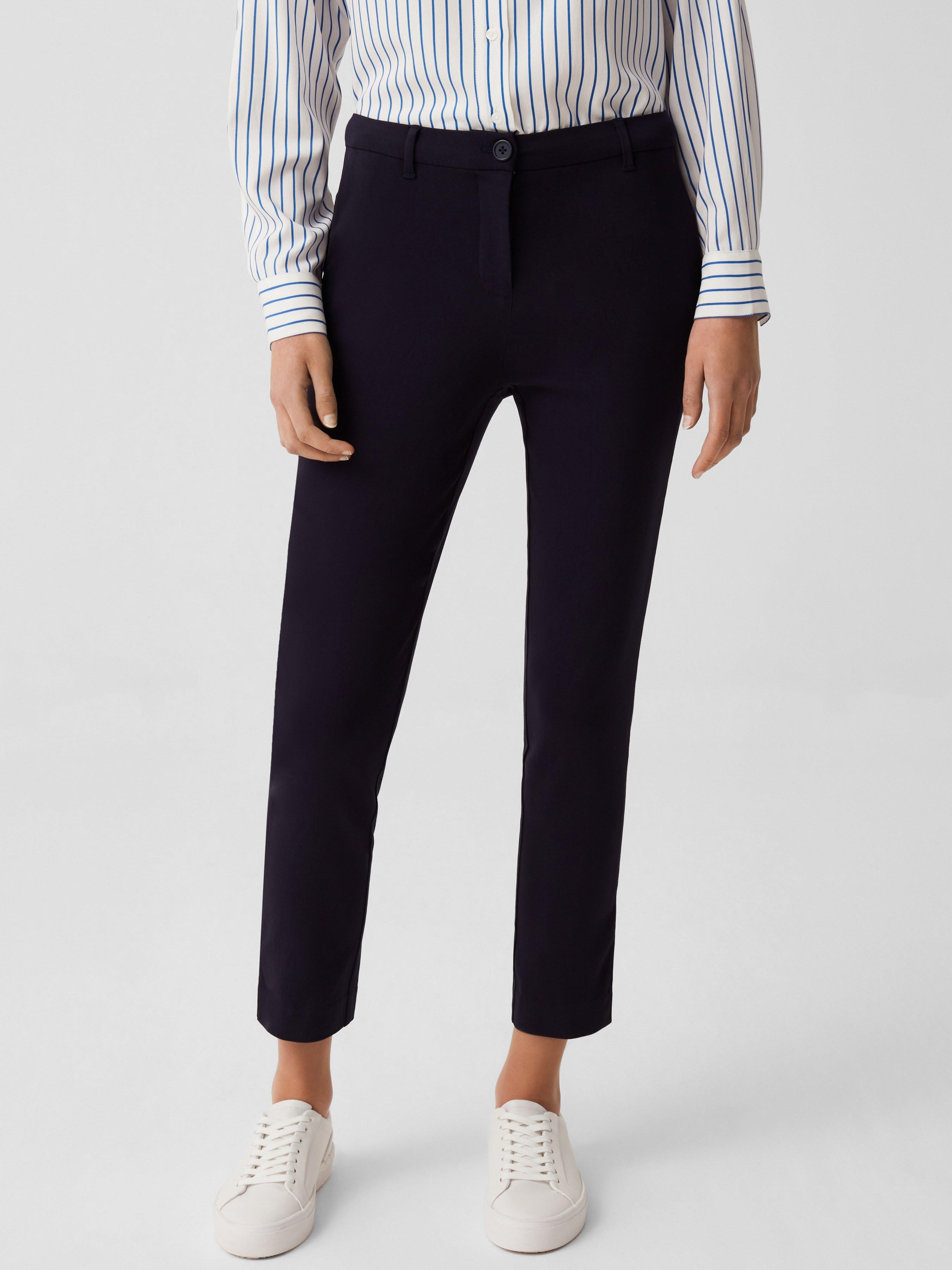 Жіночі Класичні штани OVS  (OVF109) колір синій, матеріал віскоза