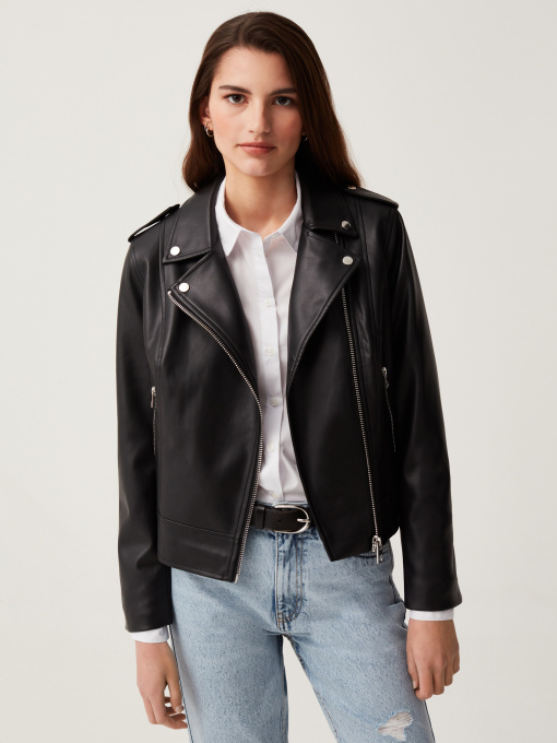 Шкіряна куртка OVS модель 1687473 Фото