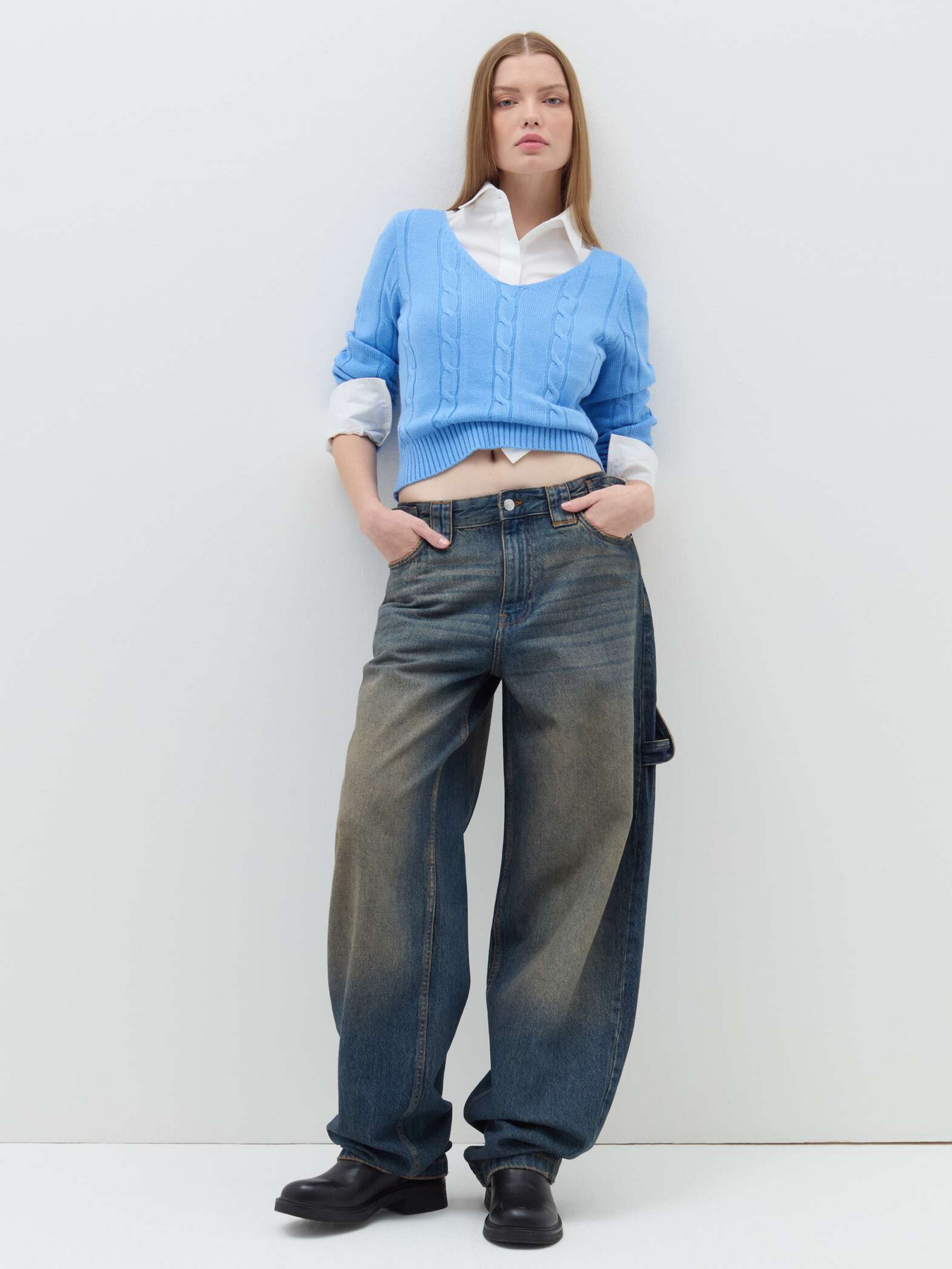 Широкі джинси OVS модель 2074782 Фото