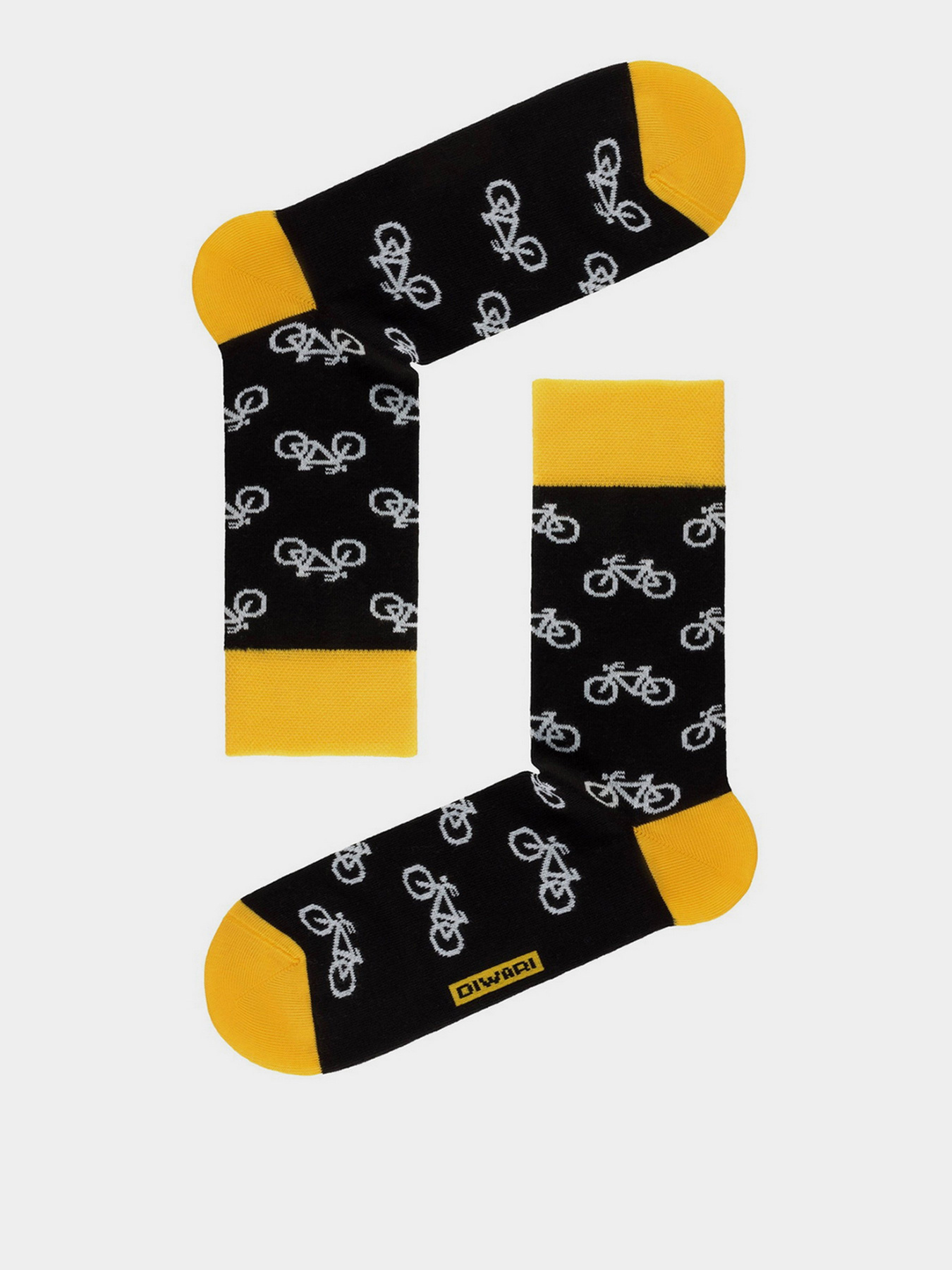 Носки и гольфы DiWaRi модель 17С-151СП 057 чорний-жовтий Фото