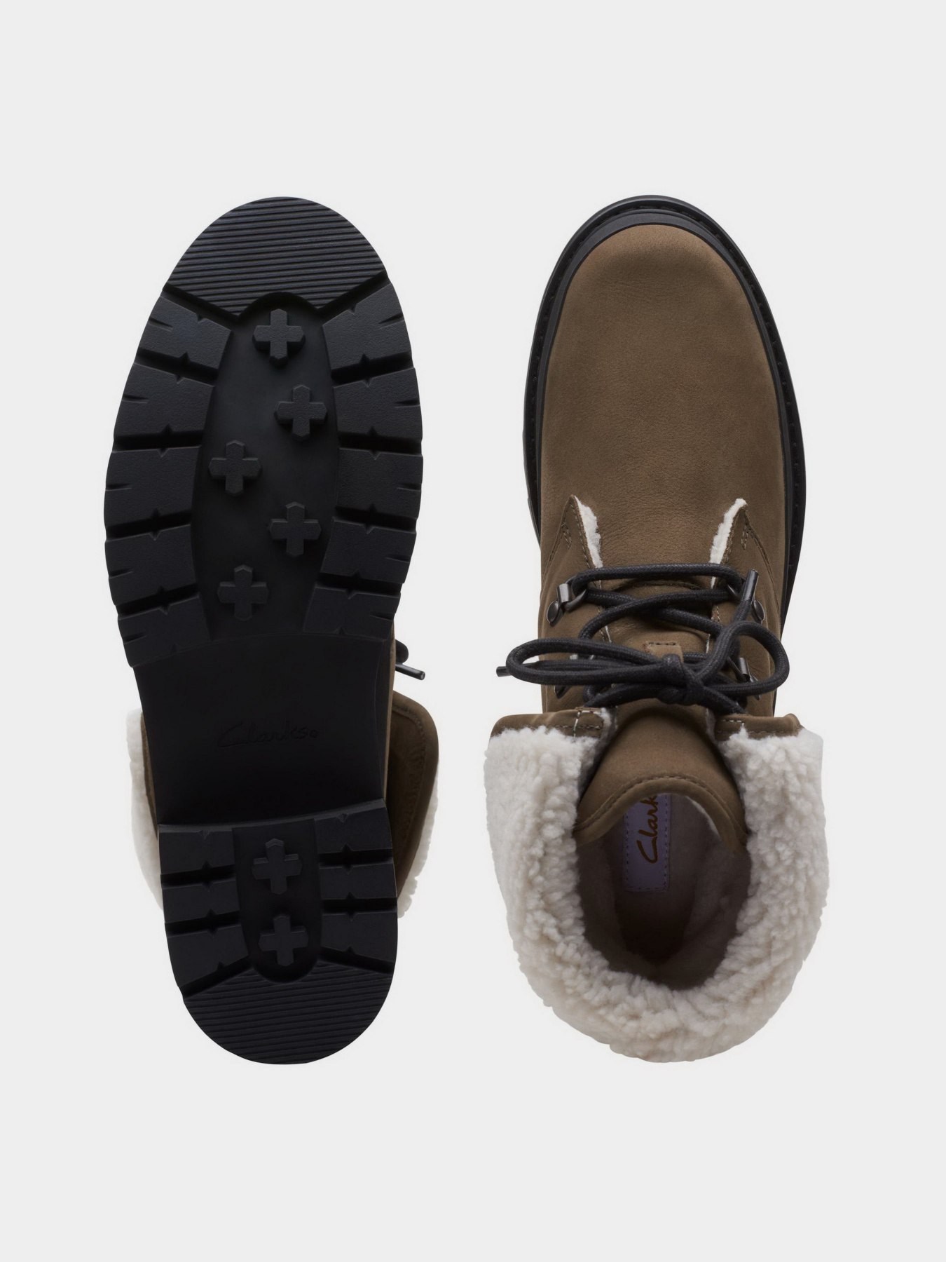 Ботинки Clarks  Orianna Turn Dark Olive Warmlined модель 26167808 Фото