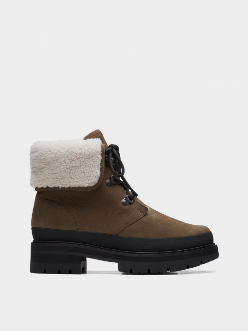 Ботинки Clarks  Orianna Turn Dark Olive Warmlined модель 26167808 Фото