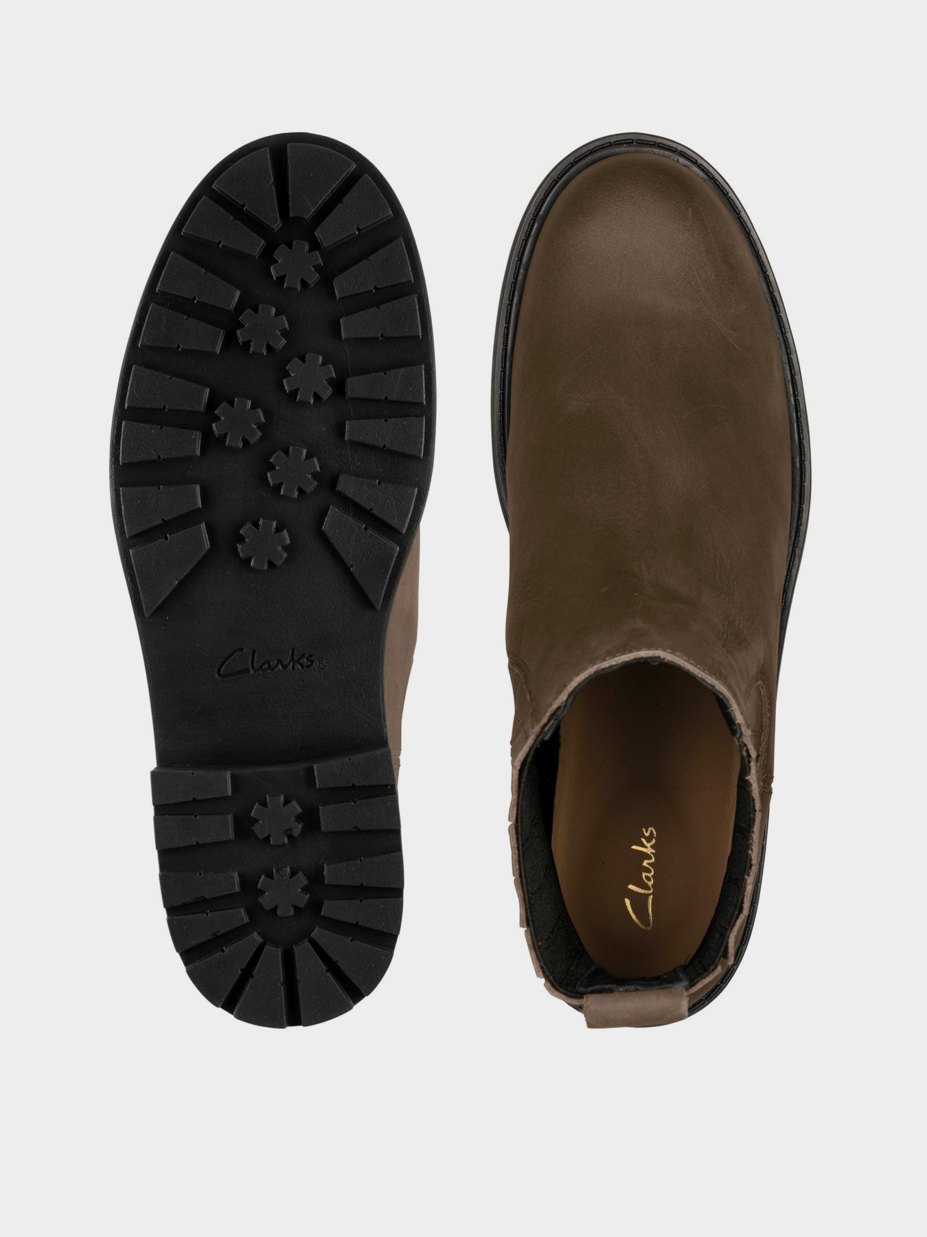 Челси Clarks  Orinoco2 Mid Taupe Oily Lea модель 26167963 Фото