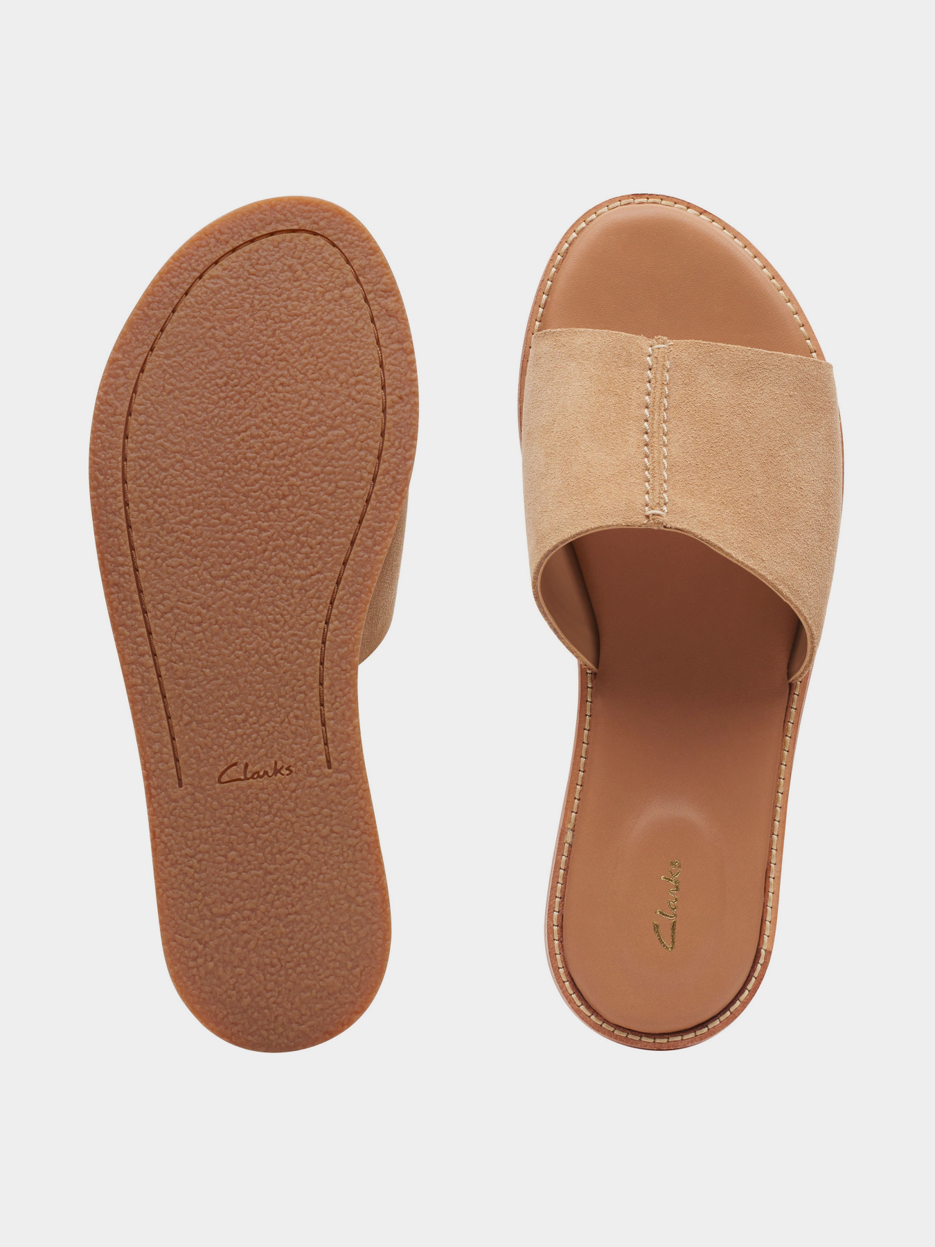 Шльопанці Clarks  Karsea Mule Light Tan Suede модель 26166690 Фото