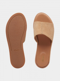 Шльопанці Clarks  Karsea Mule Light Tan Suede модель 26166690 Фото