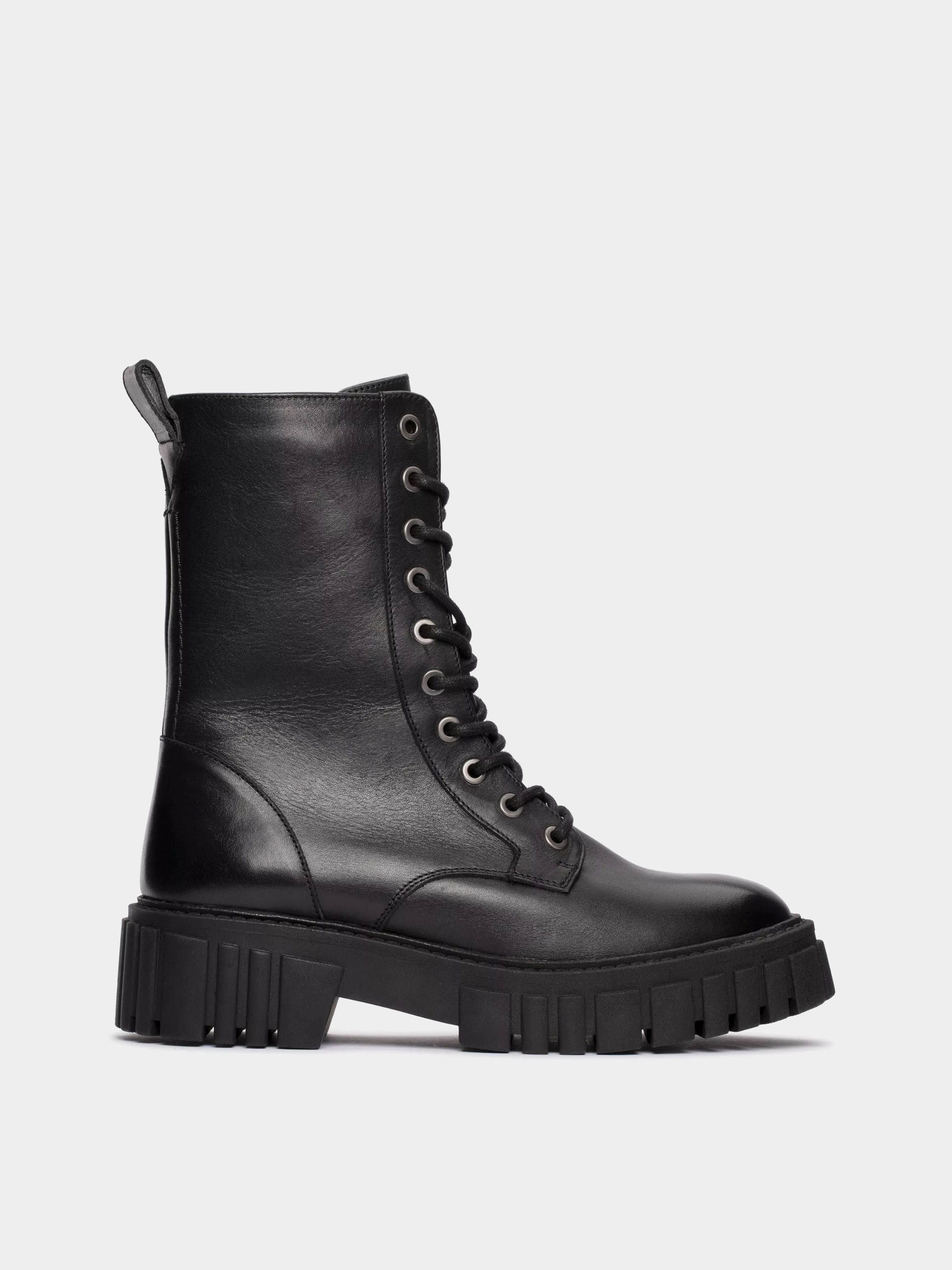 Шкіряні Жіночі Чоботи Clarks Page Lace (OW5744) колір чорний