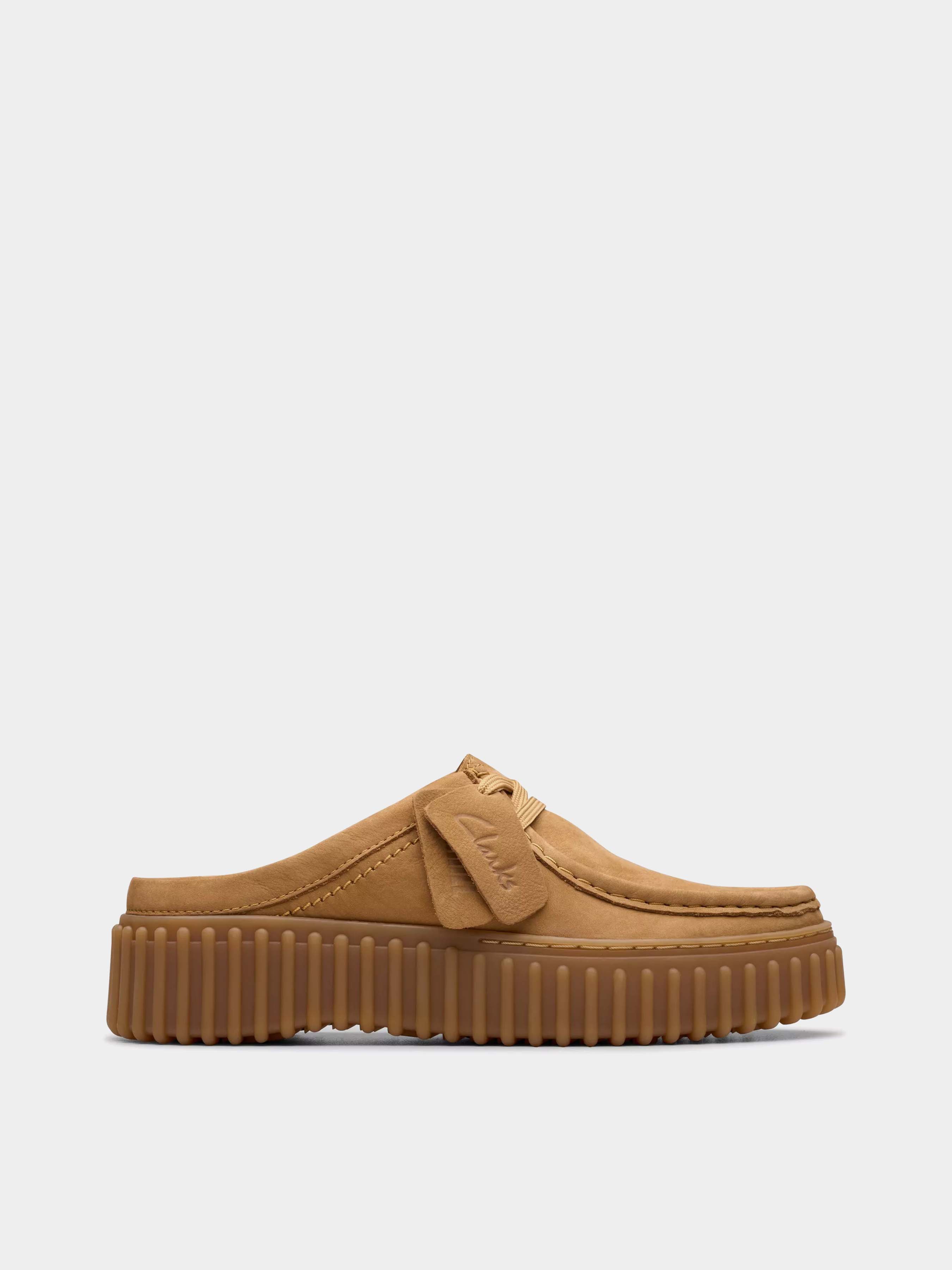 Нубукове Жіноче Сабо Clarks Torhill (OW5791) колір світло-коричневий