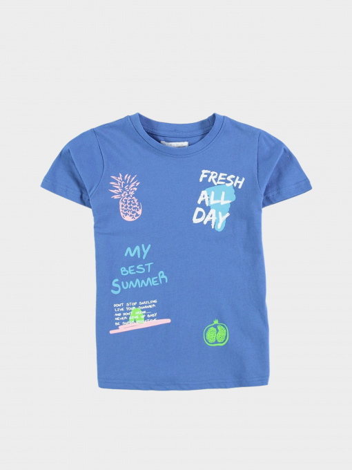 Футболка Piazza Italia модель 01995_cobalt Фото