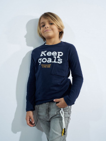 Лонгслив Piazza Italia модель 63111_blue Фото