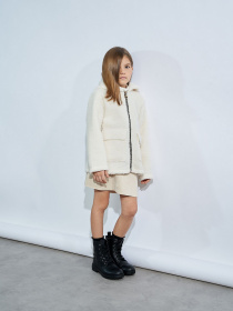 Шуба Piazza Italia модель 02817_whipped cream Фото