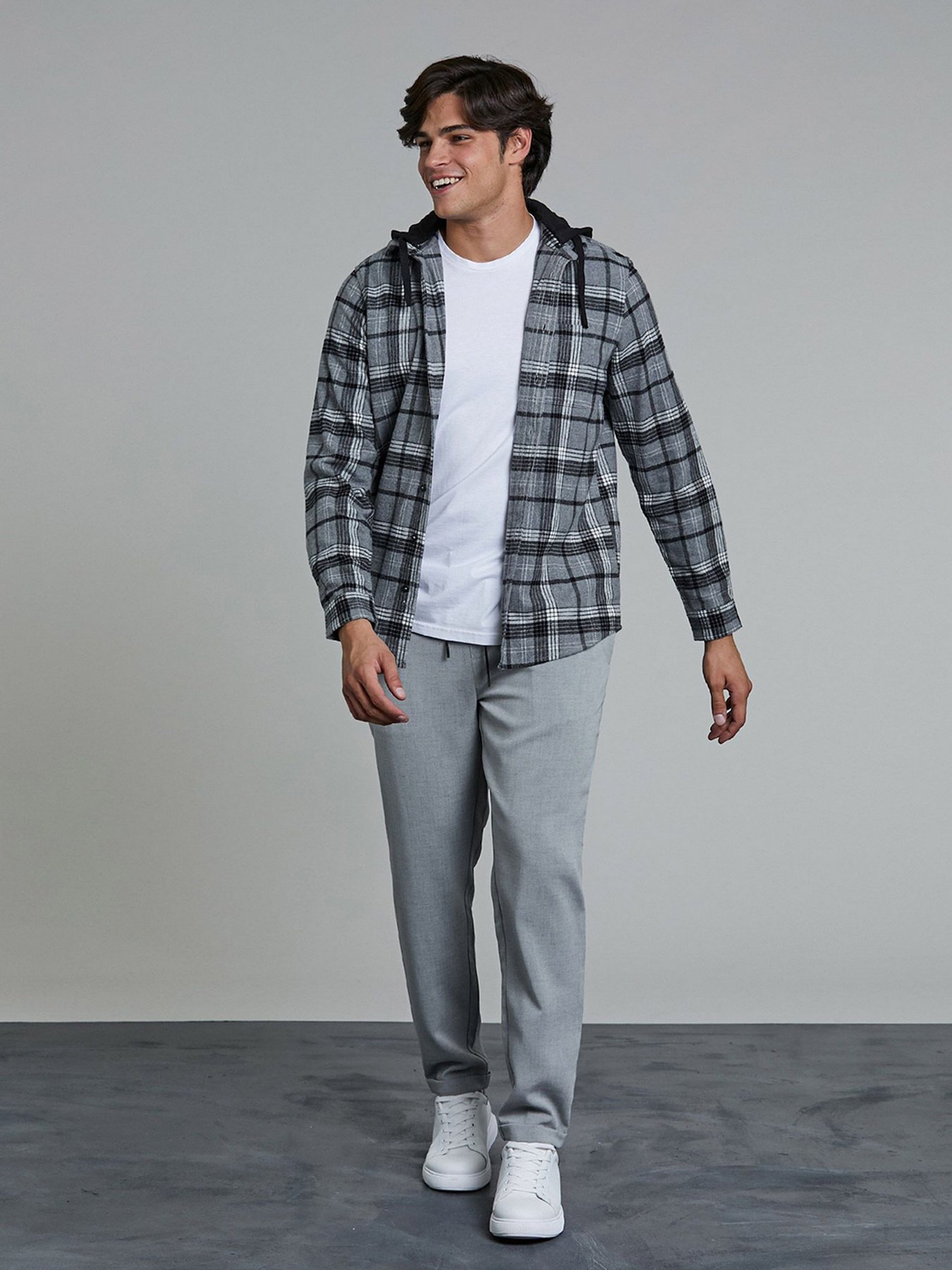 Рубашка повседневная Piazza Italia модель 37990_grey Фото