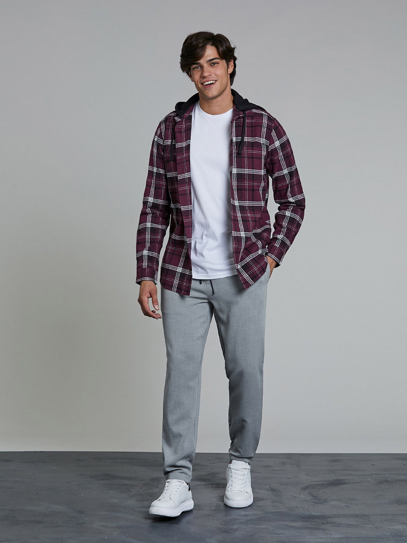 Рубашка Piazza Italia модель 37990_plum Фото