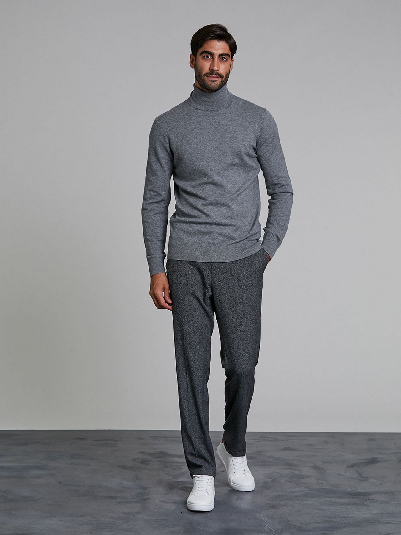 Водолазка Piazza Italia модель 38232_grey melange Фото