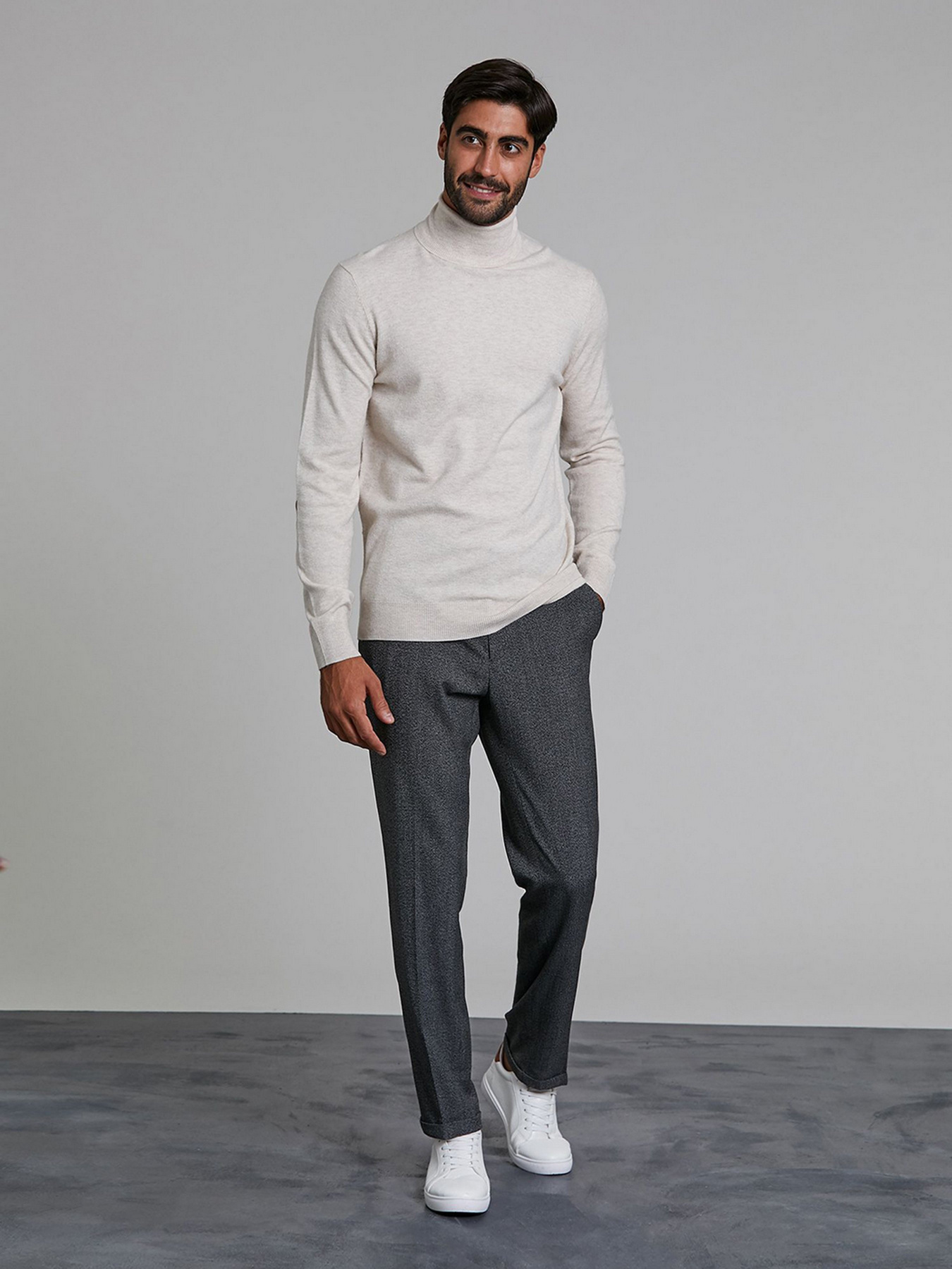 Водолазка Piazza Italia модель 38232_ecru Фото