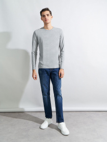 Лонгслив Piazza Italia модель 69109_grey melange Фото