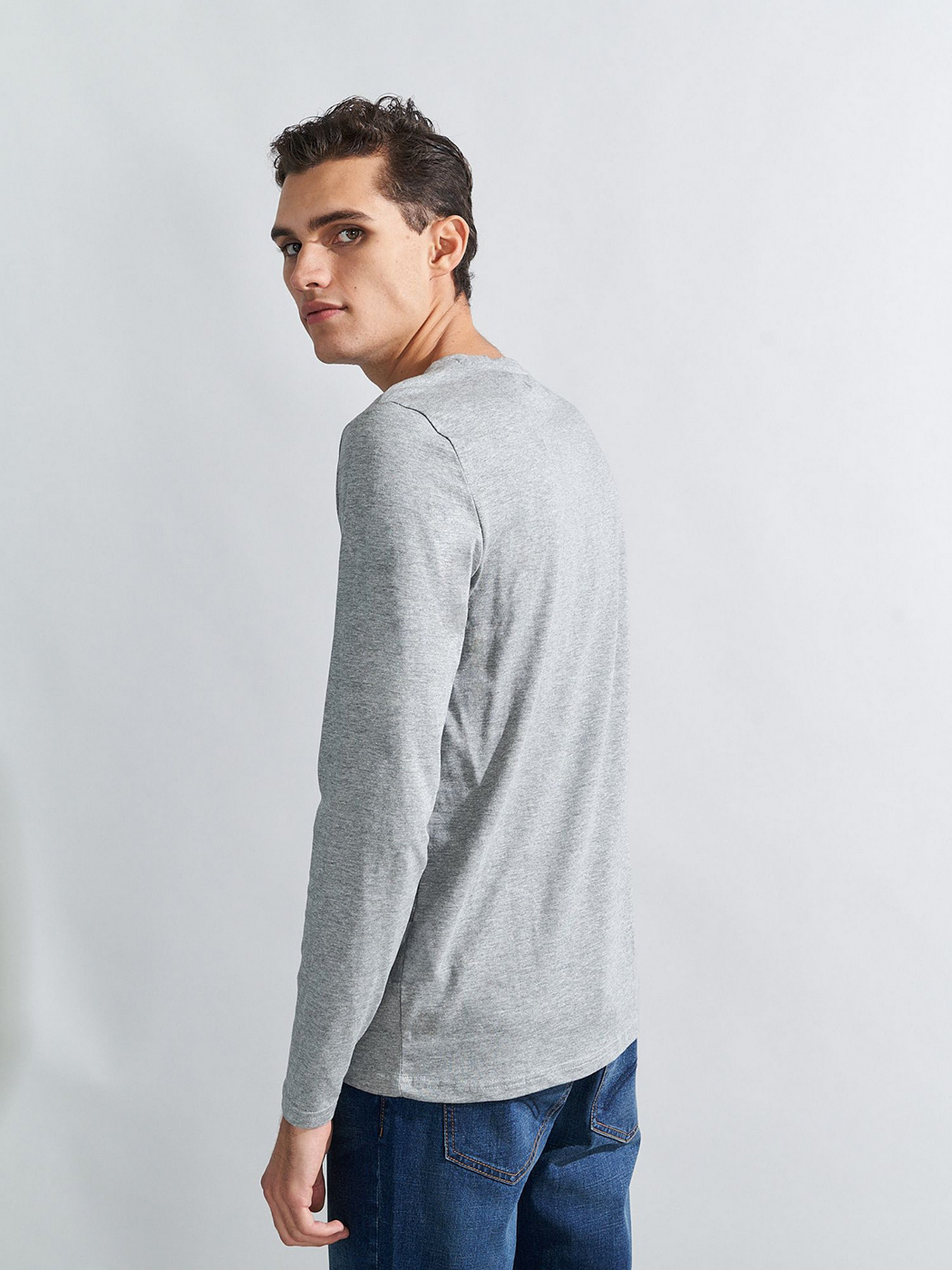 Лонгслив Piazza Italia модель 69109_grey melange Фото