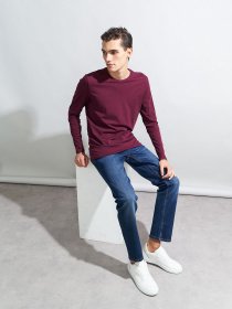 Лонгслів Piazza Italia модель 69109_plum Фото