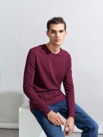 Лонгслів Piazza Italia модель 69109_plum Фото