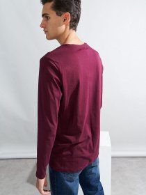 Лонгслів Piazza Italia модель 69109_plum Фото