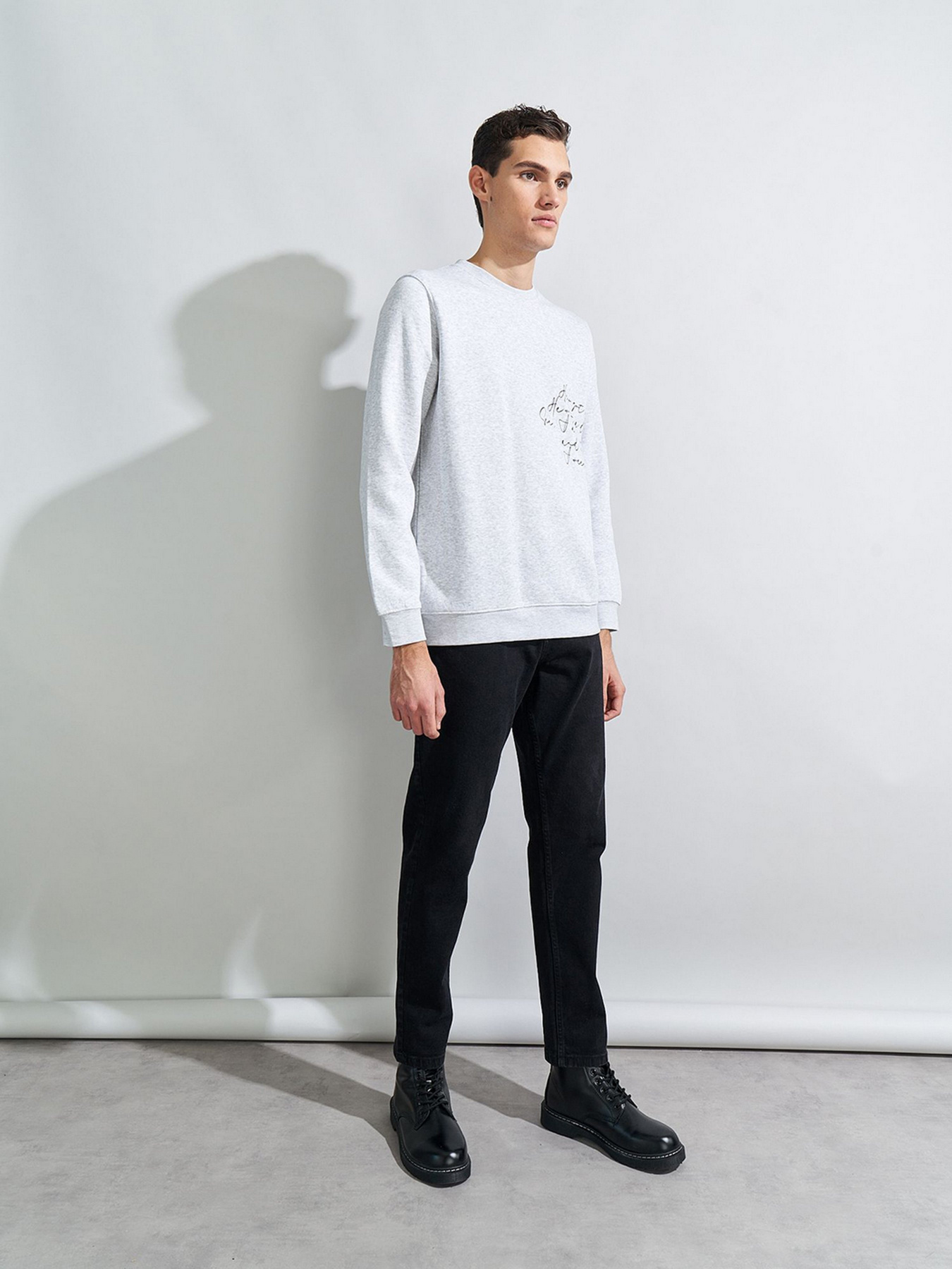 Свитшот Piazza Italia модель 70200_grey melange Фото