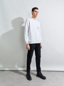 Свитшот Piazza Italia модель 70200_grey melange Фото